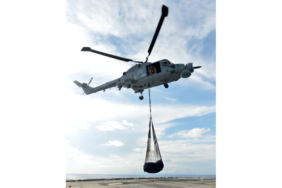 HMS Lancaster's Lynx helicopter