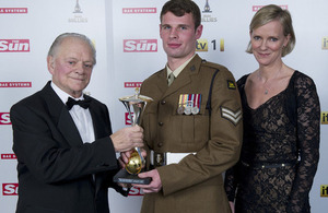 Sir David Jason, Corporal Oliver Kennedy and Hermione Norris (library image) [Picture: The Sun newspaper]