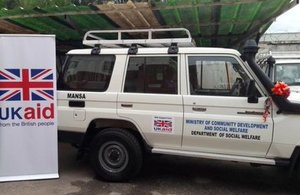 One of UKaid vehicles donated to Zambia