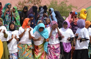 A group of girls clapping. Picture: Tostan International