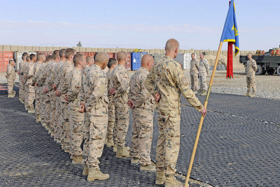 Estonian soldiers in Helmand celebrate their independence day