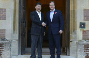 Prime Minister David Cameron and President Xi of China at Chequers