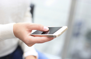 Woman using smartphone