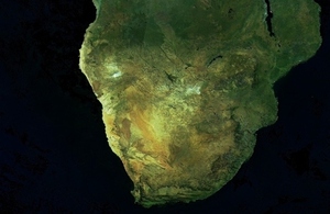 South Africa pictured from space.