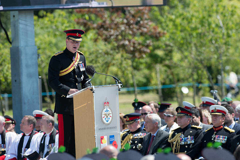 Prince Harry leads tributes at the Bastion Memorial Service