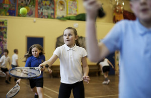 Image of pupils in a PE class