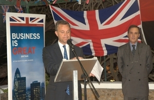 Minister Simmonds during the speech