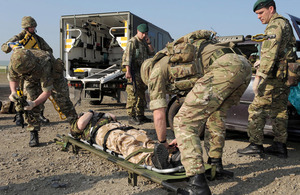 Royal Navy medical services on exercise