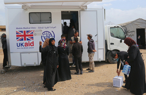 UK aid funded mobile medical clinic in Mosul, Iraq. Picture: IOM