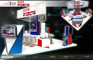 UK British Pavilion stand designed by Innogen for UKTI