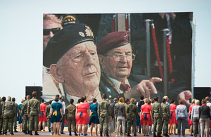 A service on Sword Beach to mark the 70th anniversary of D-Day [Picture: Paul Shaw, Crown copyright]