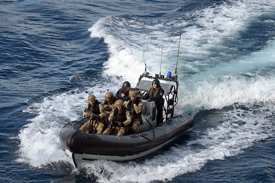 HMS Richmond drugs seizure. Crown Copyright.