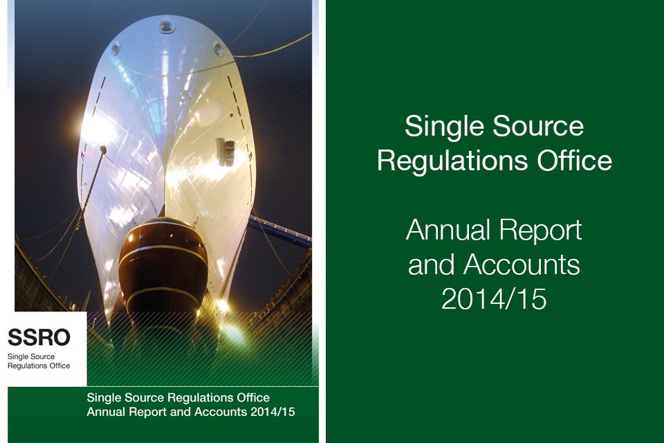 First Annual Report and Accounts published by the Single Source Regulations Office