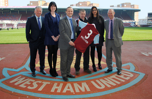 Minister for Pensions Steve Webb marks 3 million automatically enrolled at West Ham United