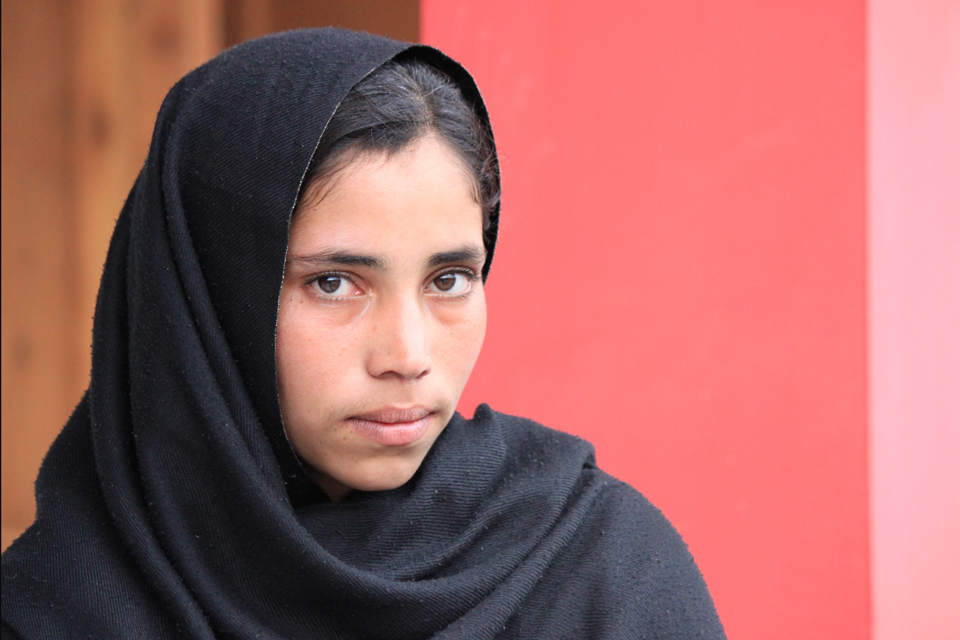 Naseema, 13, lost her mother in the earthquake. Picture: Victoria Francis/DFID