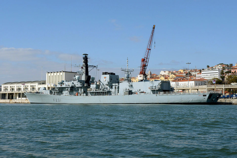HMS Argyll alongside in Lisbon