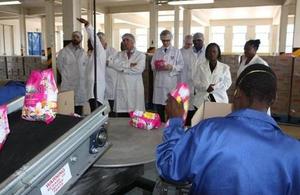 UK trade mission tours Unilever Zimbabwe factory