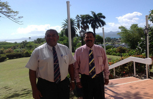 Fijian Police Officers SSP Shiri Bhawan Singh and SP Eparama Waqa