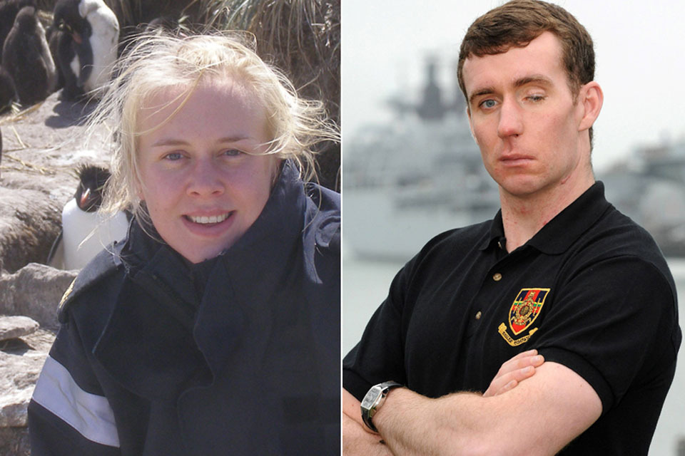 Naval duo carry Olympic Torches