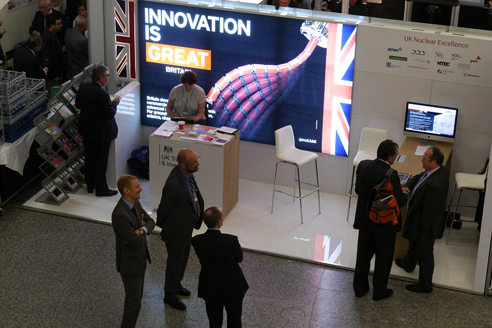UKTI exhibition stand at the 58th IAEA General Conference