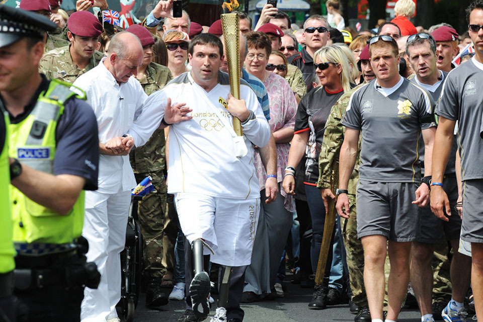 Injured soldier overcomes adversity to carry Olympic Flame