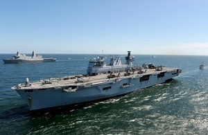 Fleet flagship of the Royal Navy HMS OCEAN