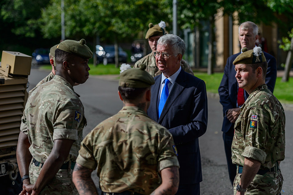 Defence Secretary salutes Scots troops who keep us safe at home and abroad