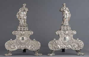 Silver andirons - export bar