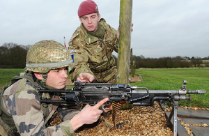 A French Army officer cadet taking part in a live firing exercise [Picture: Corporal Obi Igbo, Crown Copyright/MOD 2013]