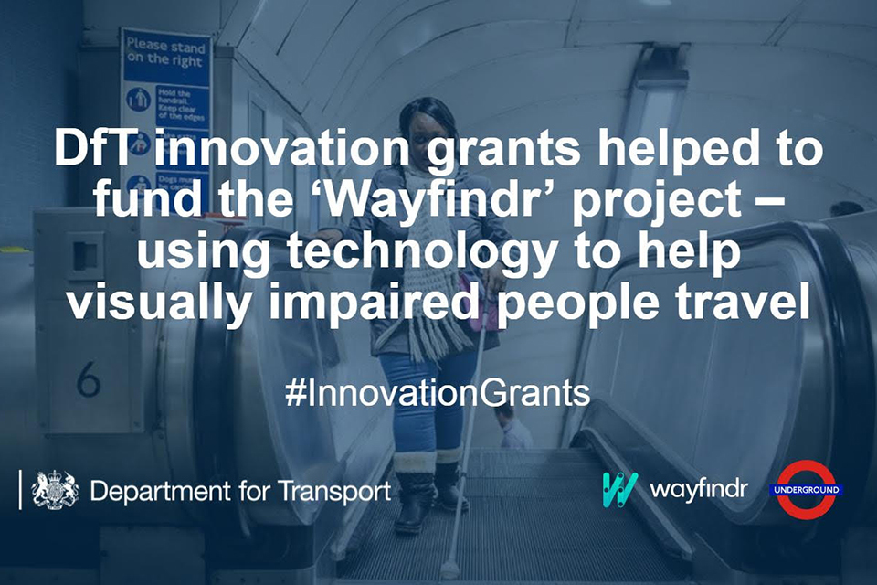 Government invests over £2.5 million in new technologies and ideas to futureproof UK’s transport sector