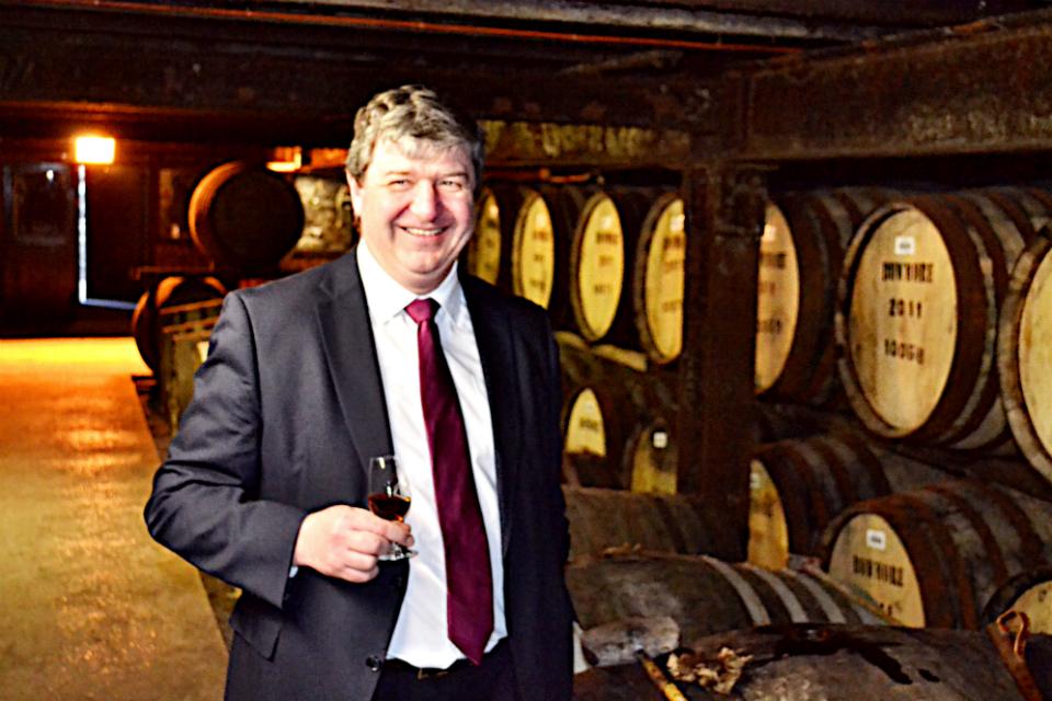 Alistair Carmichael at Bowmore distillery