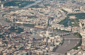 Aerial view of London