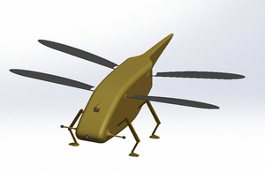 Computer generated image showing the dragonfly micro-drone.