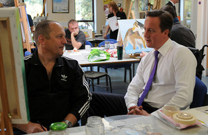 The Prime Minister visiting Tyrwhitt House