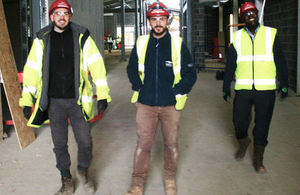 Lend Lease Graduates (from left) Sam Betts, Bobby Bolton and Kumbi Midzi