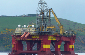 Oil rig in Scotland