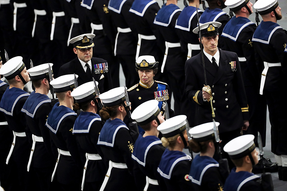 Her Royal Highness Princess Anne also attended the commissioning ceremony. Crown Copyright.