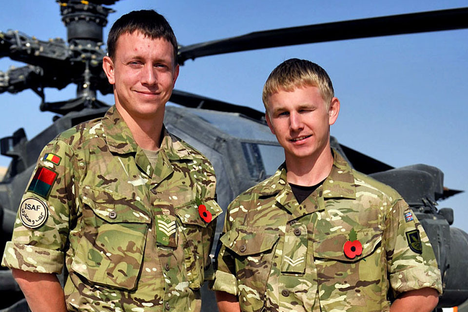 Brothers service Apache helicopters in Helmand