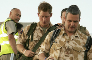 Captain Wales arrives at the El Centro Naval Air Facility in California to conduct the final phase of his Army Apache Conversion to Role Course [Picture: LS3 Sarah Candito, US Department of Defense 2011]