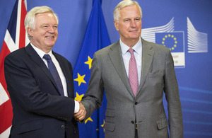 David Davis and Michel Barnier