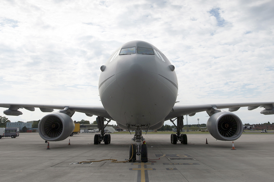 RAF Voyager aircraft arrive on schedule