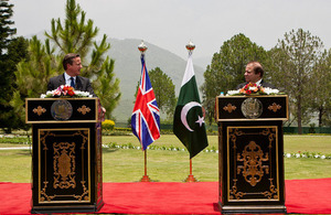 برطانیہ اور پاکستان کے وزرائے اعظم کی جانب سے مشترکہ اعلامیہ۔