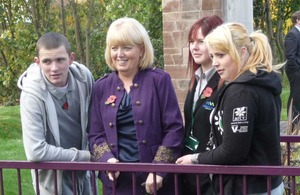 Baroness Newlove with young people
