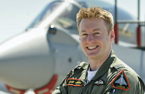 Typhoon Pilot Jamie Norris (Crown Copyright/MoD)