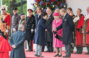 South Korean President Park Geun-Hye meeting The Queen and The Duke of Edinburgh
