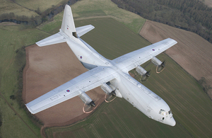 An RAF C-130J Hercules