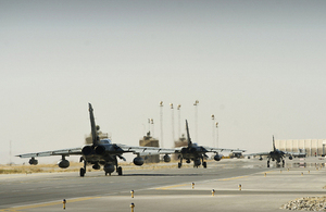 31 Squadron Tornado GR4s depart Kandahar Air Base [Picture: Corporal Andrew Morris RAF, Crown copyright]