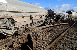 Derailed wagons at East Somerset Junction