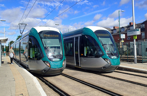 Library image of trams at David Lane tram stop