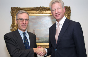 Belgian Defence Minister Pieter De Crem and Dr Andrew Murrison MP